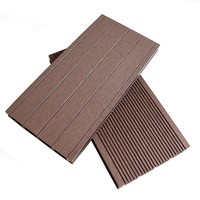 Planches de terrasse en WPC modernes et durables, imperméables, antidérapantes, revêtement composite brossé pour patio, balcon, jardin