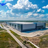 Almacén de Estructura de Acero Galvanizado, Diseño Moderno, Edificio Metálico Prefabricado, Kit de Nave Industrial de Gran Envergadura
