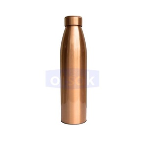Bouteille d'eau en cuivre pur, écologique, étanche, avec bouchon hermétique, design élégant pour le bureau, la salle de sport et les voyages - Product Image 1