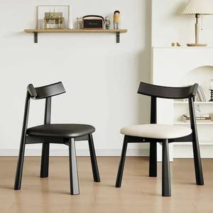 Silla de comedor de madera maciza con respaldo italiano ligero de lujo H Estilo nórdico Simple moderno para estudio en casa Hotel restaurante uso - Product Image 1