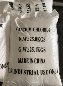 Endüstriyel sınıf susuz kalsiyum klchloride Cacl2 beyaz granüller Prills 94%-97% kalsiyum klchloride