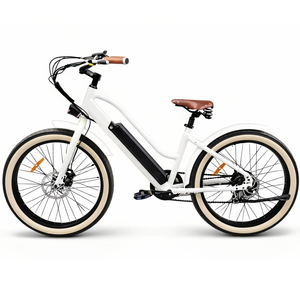 Bicicleta de Carretera de 7 Velocidades, 26 Pulgadas, Neumáticos Anchos, Motor Eléctrico sin Escobillas, Batería de Gran Capacidad de 17.5 Ah, Frenos de Disco Mecánicos, para Ciclismo Urbano, JYOP-SMDORADO El - Product Image 1