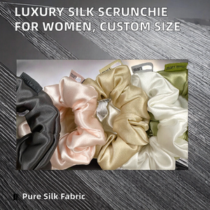Fabricant chinois de scrunchies en soie personnalisés de luxe de style européen et américain avec rivets pour femmes, 16/19/22 mm - Product Image 2