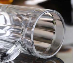 Vente en gros de tasse en verre de bière transparente 12 OZ avec poignée - Product Image 6