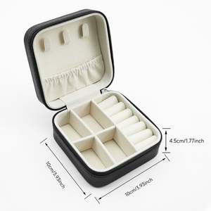 SUNDO-Caja de almacenamiento de joyas hecha a mano, caja organizadora de viaje, embalaje de regalo, mini anillo colgante - Product Image 6