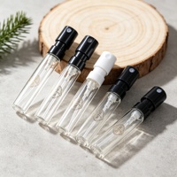 Boîtes d'emballage personnalisées, mini atomiseur portable de luxe, flacons de voyage en verre cylindriques, 1 ml, 2 ml, avec pulvérisateur à brume fine