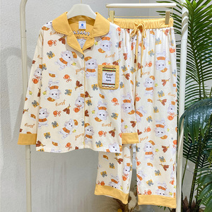 2025 Popular nueva ropa de dormir para mujeres en estilo fino lindo conjunto de ropa de casa para mujeres jóvenes ropa de dormir de dibujos animados para mujeres - Product Image 6