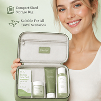 Crème Visage Marque Blanche 50ml, Nettoyant Visage 60g, Tonique 60ml, 16 Patchs Anti-Acné, Kit Anti-Acné Version Voyage
