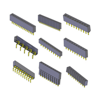Conector THT DuPont Header Socket F1.27/2.0/2.54-1xNP-S, Espaciado de 1.27/2.0/2.54 mm, Recto/Ángulo Recto/SMT, Conector PCB Chapado en Oro