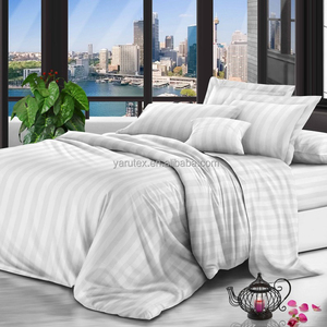 Vente en gros Offre Spéciale 100% Polyester, ensemble de draps de lit à rayures en relief, tissu personnalisable pour drap-housse pour ensemble de draps de lit - Product Image 1