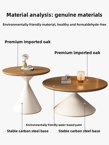 Creamy-style Convertible <b>Solid</b>-<b>wood</b> Coffee Table for Living Rooms & Small Homes Minimalist Modern Design 2026New Furniture - Product Image 5
