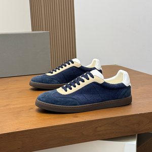 Zapatillas Retro de Diseño para Hombre, de Gamuza con Parches de Pana, con Cordones, Casuales, con Suela de Goma Clásica, de Caña Baja, Estilo Skate - Product Image 4