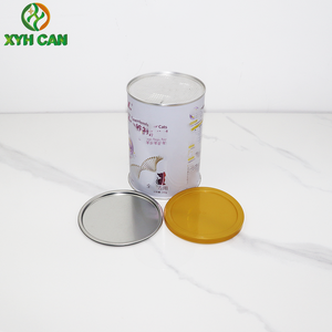 กระป๋องดีบุกโลหะทรงกลมเชื่อมด้วยอลูมิเนียมฟอยล์เกรดความปลอดภัยอาหารโปรไบโอติกสูตรอูฐนมผงกระป๋องเปล่า - Product Image 6