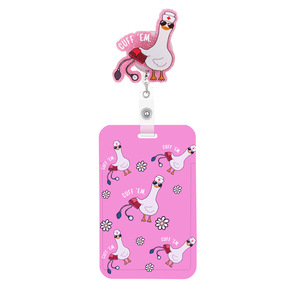 Cross-border platform medical staff name tag, ID card holder, fun badge scroll, <b>briefcase</b>, goose vertical card holder set - Product Image 5