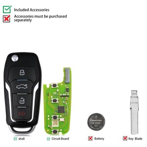 <span class=keywords><strong>Llave</strong></span> Remota Xhorse XEFO01EN Super Flip <span class=keywords><strong>con</strong></span> 4 Botones, Super <span class=keywords><strong>Chip</strong></span> Integrado, Versión en Inglés - Product Image 5