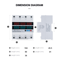 Relais de surveillance de tension triphasé 100A sur rail DIN 220/380V, protecteur de tension automatique contre les surtensions et les sous-tensions avec certification CE CB