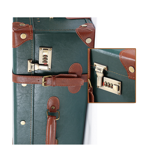 MGOB Ensemble de bagages vintage personnalisés Vert avec trousse de maquillage Spinner Silent Wheels Sacs de voyage <span class=keywords><strong>Valise</strong></span> Set <span class=keywords><strong>2</strong></span> Pcs <span class=keywords><strong>Cabine</strong></span> Bagages - Product Image 5
