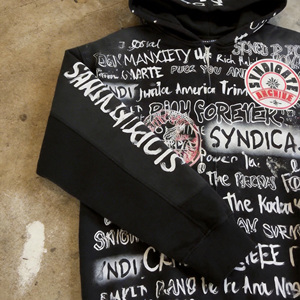 Sweat à capuche zippé oversize en molleton épais <span class=keywords><strong>noir</strong></span> 500 g/m² 100 % coton pour streetwear, personnalisable, pour fabricants - Product Image 3