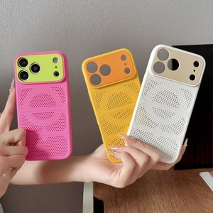 Coque de téléphone portable givrée en nid d'abeille, couleur néon tendance, avec chargement magnétique et refroidissement, pour iPhone 18 17 16 15 Pro Max, coque arrière rigide - Product Image 3