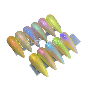 Sheenbow kim loại mới Chrome Tắc Kè Hoa hiệu ứng sắc tố multichrome màu sắc mạnh mẽ thay đổi bột cho Nail Gel Polish - Product Image 1