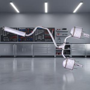 Usine chinoise YueYang, silencieux d'échappement en acier inoxydable 409 de 1,5 mm d'épaisseur, finition lisse, montage direct pour Buick Regal 2.4T 2013 - Product Image 1