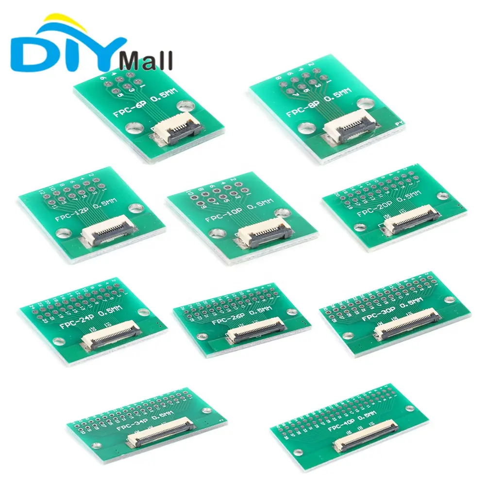 FPC/uzatma prizi kablo tel esnek düz PCB kartı dönüştürücü 0.5 ile mm Pitch bağlayıcı 6 8 10 12 20 24 26 30 34 40 Pin