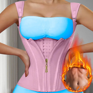 LANGQIN للنساء ضغط مزدوج Corset قابل للتعديل بسحاب خطاف عيون من ملابس تشكيل البطن - Product Image 2