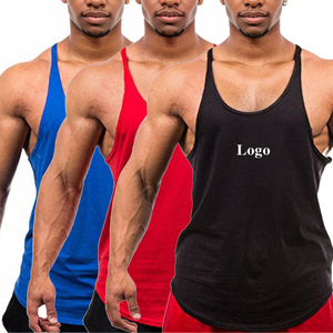 Logo Printing Sleeveless Tank Tops Mesh Fabric Men's Quick Dry Gym <b>Vest</b> Shirts - Product Image 4