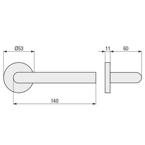 Roseta de acero inoxidable hera d53 forma ''l'' - Product Image 3