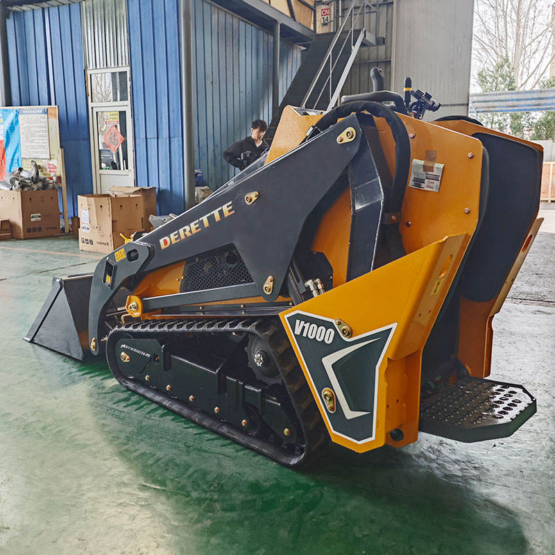 Walk Behind Mini Skid Steer Derette V1000 CE EPA Kubota Engine Diesel ...
