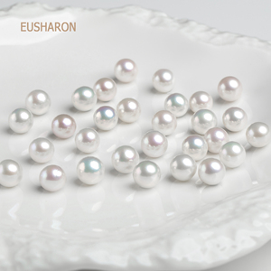 Perles rondes blanches Edison naturelles <span class=keywords><strong>de</strong></span> qualité supérieure, <span class=keywords><strong>prix</strong></span> <span class=keywords><strong>de</strong></span> gros d'usine EUSHARON, parfaites pour la fabrication <span class=keywords><strong>de</strong></span> bijoux - Product Image 5