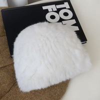 Bonnet sans bord unisexe en spirale, chaud et tendance, en vraie fourrure de lapin et maille élastique, personnalisable, vente en gros
