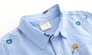 เสื้อเชิ้ตเด็กชายแขนยาวลายหมีน้อย คอปกอ็อกซ์ฟอร์ด ผ้าสปินนิ่ง พร้อมจำหน่ายที่ร้านขายส่งออนไลน์ Ru - Product Image 4