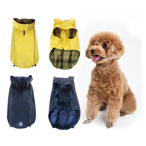 디자이너 맞춤 소형견 방수 레인코트 폴리에스터 스판덱스 플리스 안감 전통적이고 현대적인 가을 애완견 의류 - Product Image 6