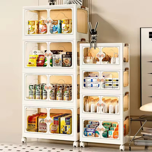 Hot <b>Sale</b> Double Door Foldable Plastic Kids'toy <b>Organizers</b> And Storage Cabinet - Product Image 4