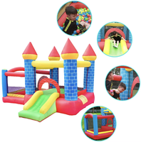 Château gonflable portable pour enfants, aire de jeux extérieure avec toboggan, structure de saut sécurisée pour la famille, jardin et usage commercial