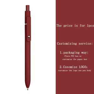 심플 모란디 학교 학생 맞춤형 개인화 젤 펜, 로고 맞춤 제작, 도매 문구류, 검정 잉크 볼펜 - Product Image 6