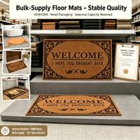 Tapis de sol en marque blanche, approvisionnement en gros, surface non tissée résistante à l'abrasion, emballage de détail, audit OEM Canada