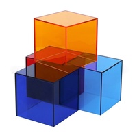 Boîte de rangement en acrylique colorée personnalisée, empilable, pour la décoration de la maison, cadeau