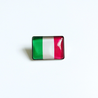 Broche en métal personnalisée avec drapeau national italien pour souvenir touristique, match de football, cérémonie scolaire et cadeau de conférence