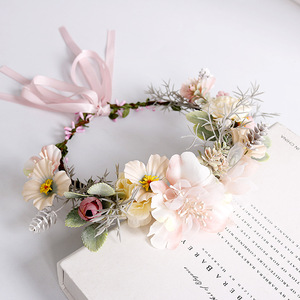 Corona <span class=keywords><strong>de</strong></span> boda <span class=keywords><strong>de</strong></span> tela ajustable <span class=keywords><strong>para</strong></span> mujer, diadema, guirnaldas <span class=keywords><strong>de</strong></span> <span class=keywords><strong>flores</strong></span> artificiales <span class=keywords><strong>para</strong></span> <span class=keywords><strong>niñas</strong></span> - Product Image 1