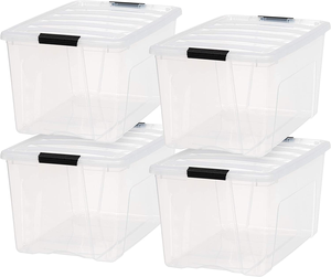 wholesaler stackable large plastic storage bins boxes