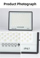 Projecteurs solaires de jardin extérieurs 10/25/40W avec télécommande, alimentation CC, étanches IP67, lampadaires solaires