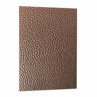 Plaque en acier inoxydable texturée à motif martelé en cuivre rouge personnalisée pour la décoration et les murs extérieurs