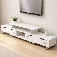 Ensemble meuble TV et table basse en bois, design moderne et minimaliste, mobilier de salon compact pour petites maisons, économique, à poser au sol