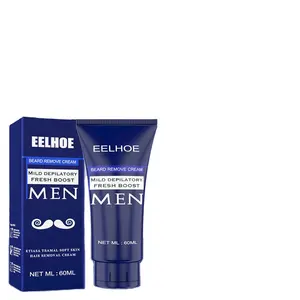 EELHOE 60ml hommes Beard Care enlever la crème rasage lissage cheveux adoucissant meilleure crème dépilatoire pour l'espace privé