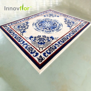 <span class=keywords><strong>Tappeto</strong></span> Tradizionale Cinese in <span class=keywords><strong>Lana</strong></span> Neozelandese, Elegante Blu e <span class=keywords><strong>Bianco</strong></span>, Lussuoso per Soggiorno e Camera da Letto, Annodato a Mano - Product Image 4