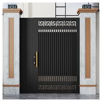 Design moderne et simple Portails de jardin électriques Conception Télécommande de portail coulissant étanche Porte de jardin en aluminium Porte en acier