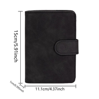 Porte-passeport en similicuir PU souple de qualité supérieure avec fermeture magnétique et emplacements multiples pour cartes