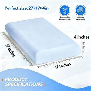 Almohadas de Espuma Viscoelástica Refrescantes para Dormir, 1 Unidad - Soporte para el Cuello para Dormir de Lado, Diseño Moderno, <span class=keywords><strong>Material</strong></span> de Poliéster/Algodón - Product Image 3